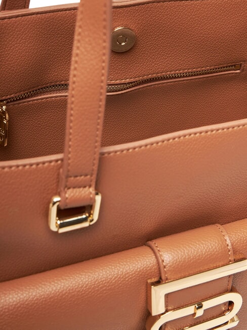 LOVEBUG Shoulder shopping bag with pocket camel - Women’s Bags