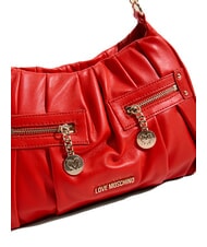 LOVE MOSCHINO BAGGY Shoulder bag with pockets RED - Women’s Bags - 3