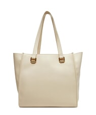 LOVE MOSCHINO LOVEBUG Shoulder shopping bag with pocket ivory - Women’s Bags - 2