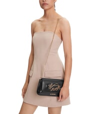 LOVE MOSCHINO SCRIPT Bag with metal shoulder strap Black - Women’s Bags - 6