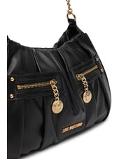 LOVE MOSCHINO BAGGY Shoulder bag with pockets Black - Women’s Bags - 3