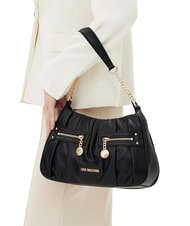 LOVE MOSCHINO BAGGY Shoulder bag with pockets Black - Women’s Bags - 5