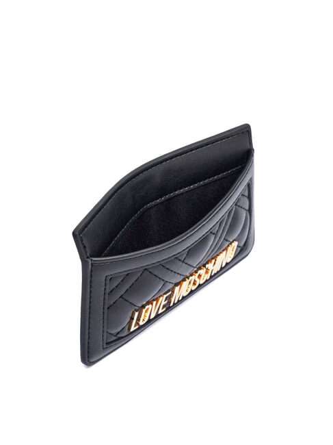 QUILTED Quilted flat card holder Black - Women’s Wallets