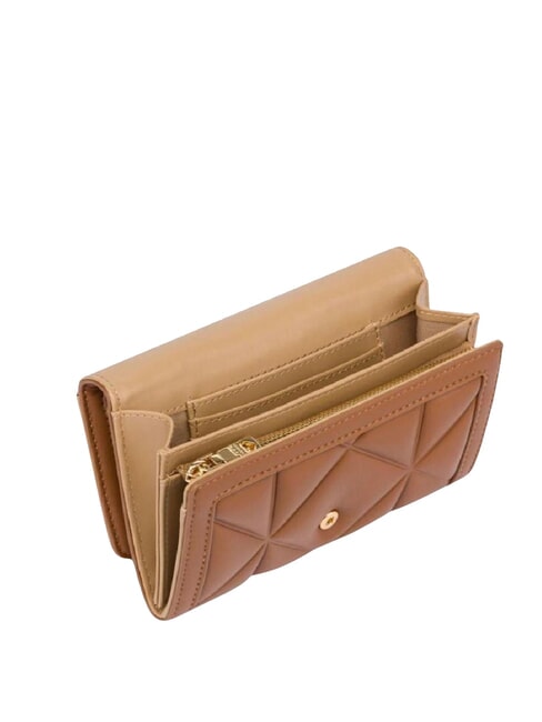 LOVE EMBOSSED Large wallet with flap camel - Women’s Wallets