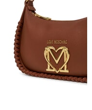 LOVE MOSCHINO BRAIDED Shoulder bag camel - Women’s Bags - 4