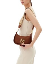 LOVE MOSCHINO BRAIDED Shoulder bag camel - Women’s Bags - 6