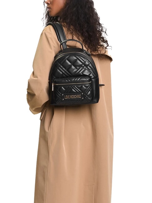 QUILTED Backpack with pocket Black - Women’s Bags