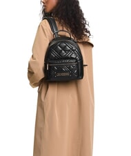 LOVE MOSCHINO QUILTED Backpack with pocket Black - Women’s Bags - 6