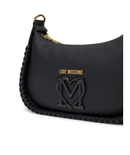 LOVE MOSCHINO BRAIDED Shoulder bag Black - Women’s Bags - 3