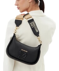 LOVE MOSCHINO BRAIDED Shoulder bag Black - Women’s Bags - 5