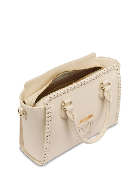 BRAIDED Handbag with shoulder strap ivory - Women’s Bags