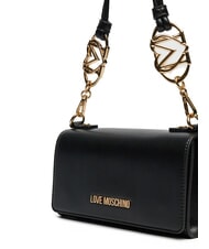 LOVE MOSCHINO JEWEL Shoulder bag with flap Black - Women’s Bags - 3