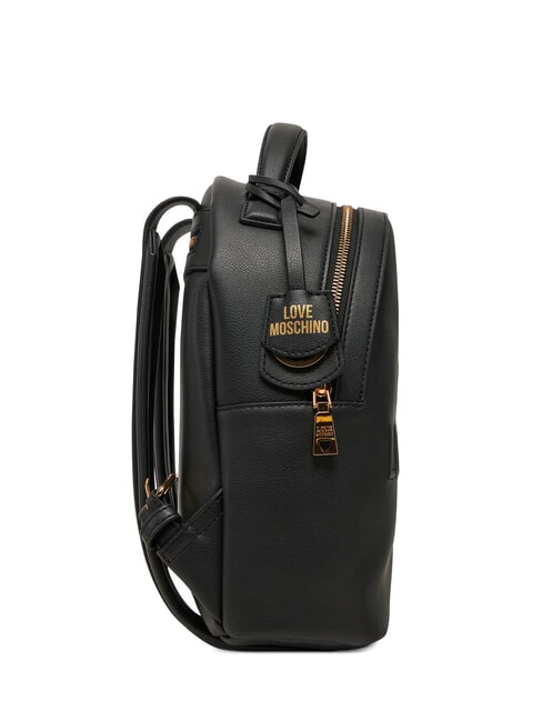 LOVE EMBOSSED Backpack with stitched logo Black - Women’s Bags