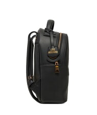 LOVE MOSCHINO LOVE EMBOSSED Backpack with stitched logo Black - Women’s Bags - 3