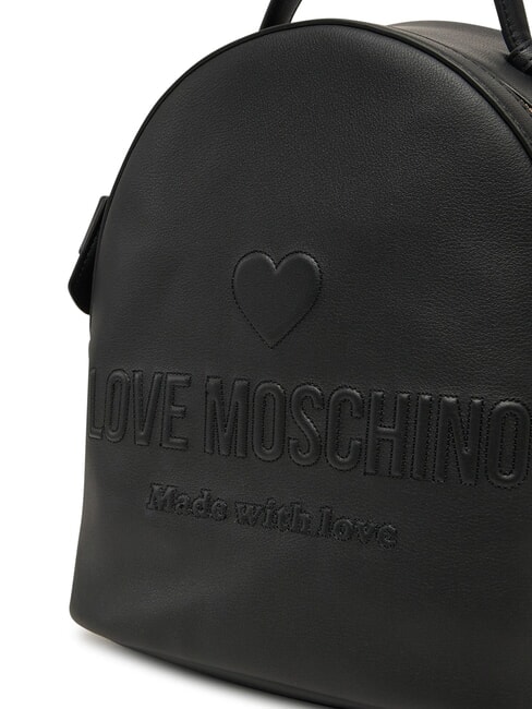 LOVE EMBOSSED Backpack with stitched logo Black - Women’s Bags