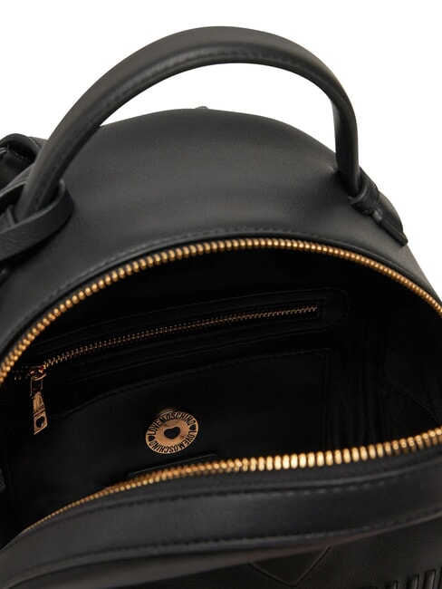 LOVE EMBOSSED Backpack with stitched logo Black - Women’s Bags