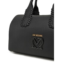 LOVE MOSCHINO BRAIDED Shoulder bag with shoulder strap Black - Women’s Bags - 3