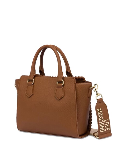 BRAIDED Handbag with shoulder strap camel - Women’s Bags