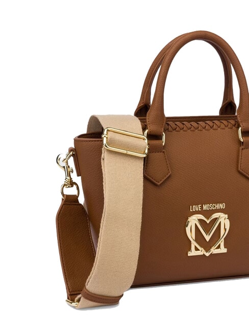 BRAIDED Handbag with shoulder strap camel - Women’s Bags