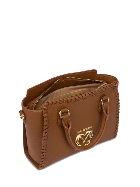 BRAIDED Handbag with shoulder strap camel - Women’s Bags