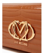 LOVE MOSCHINO CROCO Shoulder bag camel2 - Women&rsquo;s Bags - 3