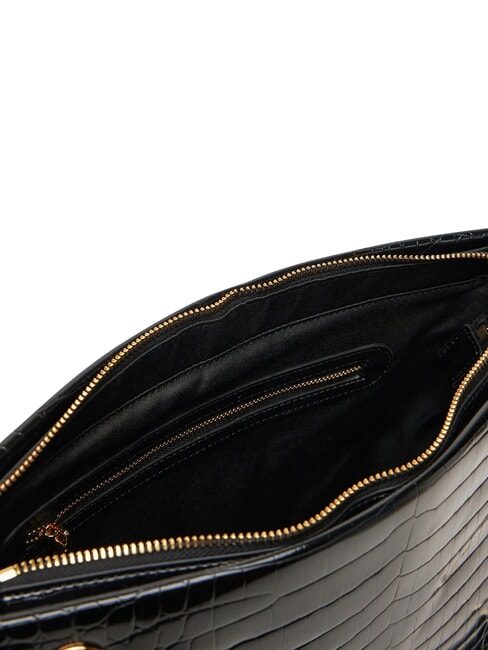SHINY CROCO Shoulder shopping bag black crocus - Women’s Bags