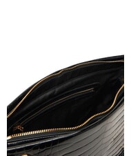 LOVE MOSCHINO SHINY CROCO Shoulder shopping bag black crocus - Women’s Bags - 5