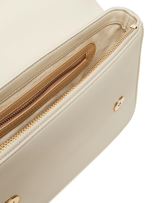 LAMINATED BOLD LOVE Shoulder bag with flap ivory - Women’s Bags
