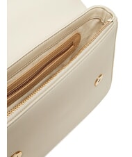 LOVE MOSCHINO LAMINATED BOLD LOVE Shoulder bag with flap ivory - Women’s Bags - 4