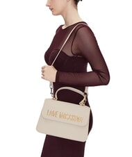 LOVE MOSCHINO BOLD LOVE Handbag with shoulder strap ivory - Women’s Bags - 5