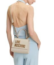 LOVE MOSCHINO BOLD LOVE Mini handbag with shoulder strap ivory - Women’s Bags - 5
