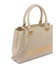 LOVE MOSCHINO BOLD LOVE Handbag with shoulder strap ivory - Women’s Bags - 3