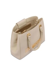 LOVE MOSCHINO BOLD LOVE Handbag with shoulder strap ivory - Women’s Bags - 4