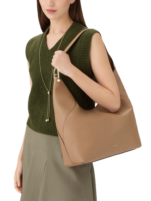 LARA Leather shoulder bag desert - Women’s Bags