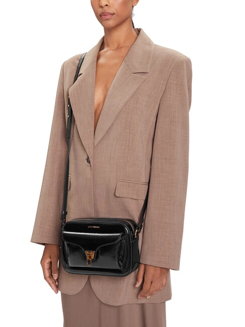 BEAT SHINY WRINKLED Mini shoulder bag Black - Women’s Bags