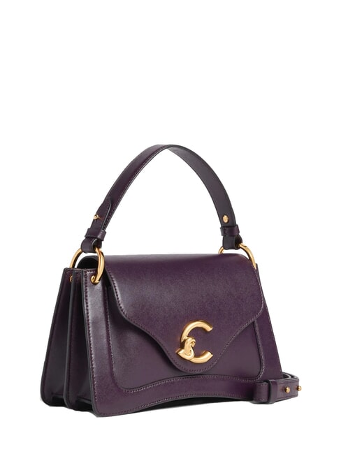C-ME CALF COCKER Small leather bag with shoulder strap plums - Women’s Bags