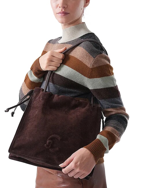 DULSE SUEDE Suede shoulder bag brunette - Women’s Bags