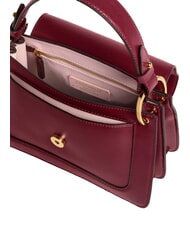 COCCINELLE C-ME CALF COCKER Small leather bag with shoulder strap currant - Women’s Bags - 4