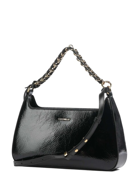 BEAT GENERATION SHINY WRINKLED Shoulder bag, with shoulder strap Black - Women’s Bags