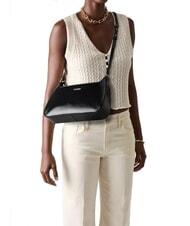 COCCINELLE BEAT GENERATION SHINY WRINKLED Shoulder bag, with shoulder strap Black - Women’s Bags - 5