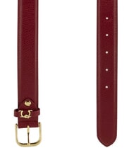 COCCINELLE METAL LOOP Leather belt currant - Belts - 2