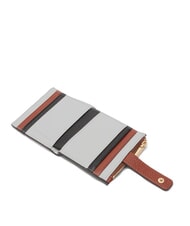 COCCINELLE METALLIC TRICOLOR Mini wallet in hammered leather snow/cognac/noir - Women&rsquo;s Wallets - 2