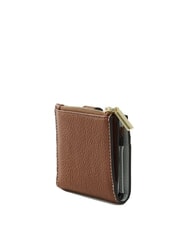 COCCINELLE METALLIC TRICOLOR Mini wallet in hammered leather snow/cognac/noir - Women&rsquo;s Wallets - 3