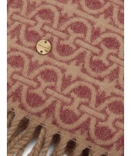 COCCINELLE MONOGRAM WOOL Wool blend scarf MULTICOL / GRAPE - Scarves - 2
