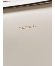 COCCINELLE MALETA CALF Leather handbag with shoulder strap white - Women’s Bags - 4