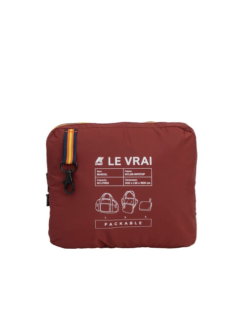 LE VRAI 4.0 MARCEL Waterproof duffel bag red syrah - Duffle bags