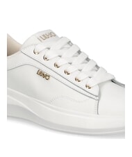 LIUJO CASPER 01 Sneakers with laminated insert white / light gold - Women’s shoes - 3