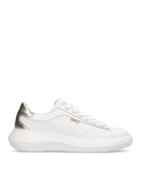 CASPER 01 Sneakers with laminated insert white / light gold - Women&rsquo;s shoes