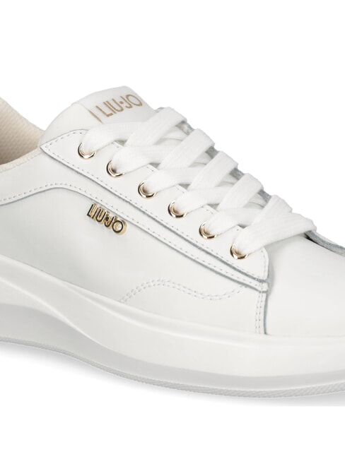 CASPER 01 Sneakers with laminated insert white / light gold - Women&rsquo;s shoes