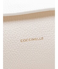 COCCINELLE MALETA Mini shoulder bag, in leather white - Women’s Bags - 3